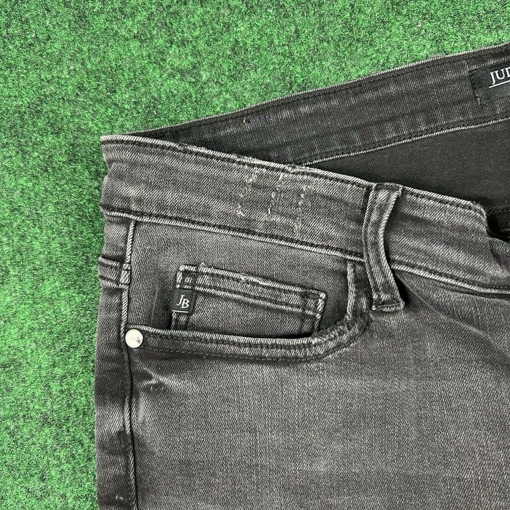 Judy Blue Jeans Skinny‎ Fit Womens 15/32 Mid Rise Black Denim Red Plaid Patch - Picture 4 of 12